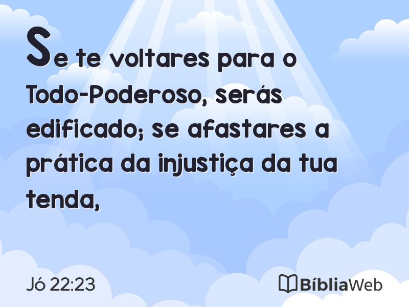 Jó 22:23 em imagem para compartilhar