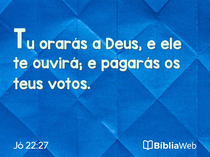 Jó 22:27 em imagem para compartilhar