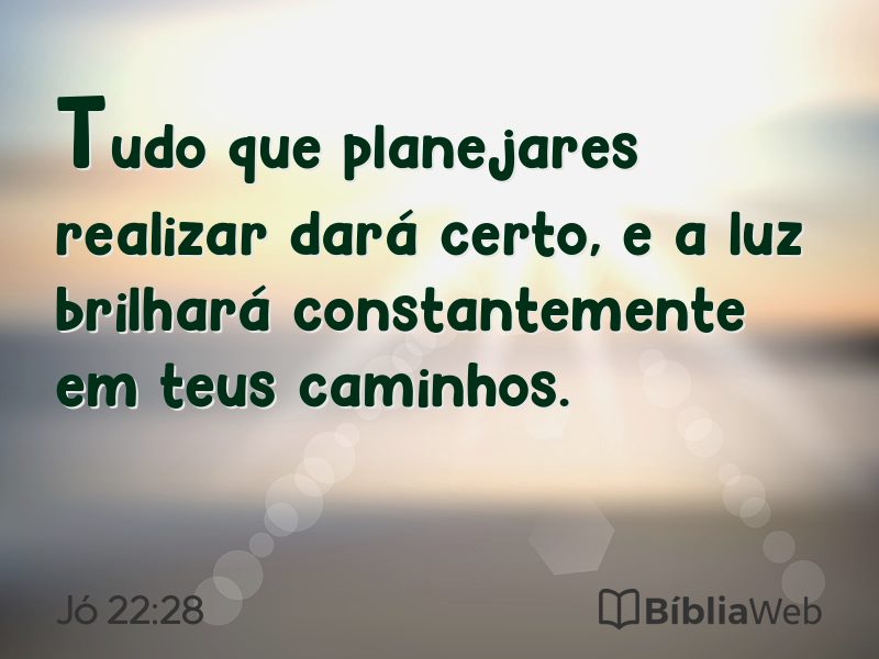 Jó 22:28 em imagem para compartilhar