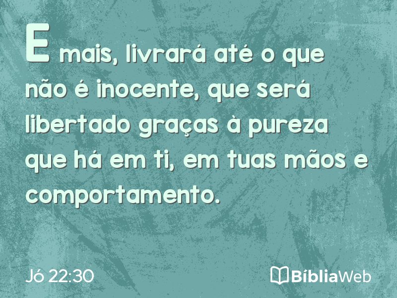 Jó 22:30 em imagem para compartilhar