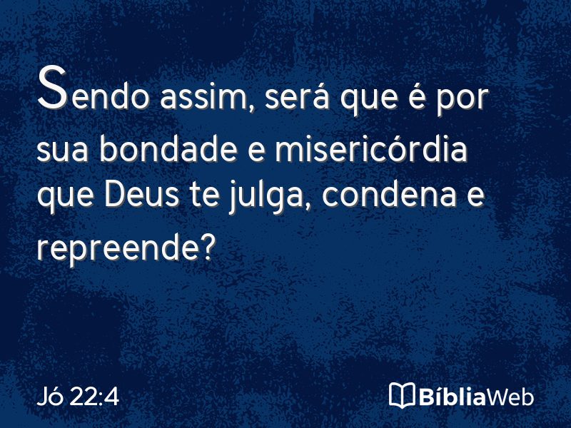 Jó 22:4 em imagem para compartilhar