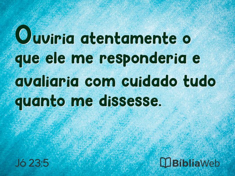Jó 23:5 em imagem para compartilhar