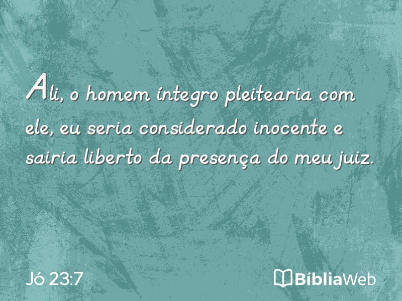 Jó 23:7 em imagem para compartilhar