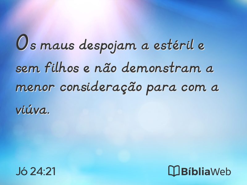 Jó 24:21 em imagem para compartilhar