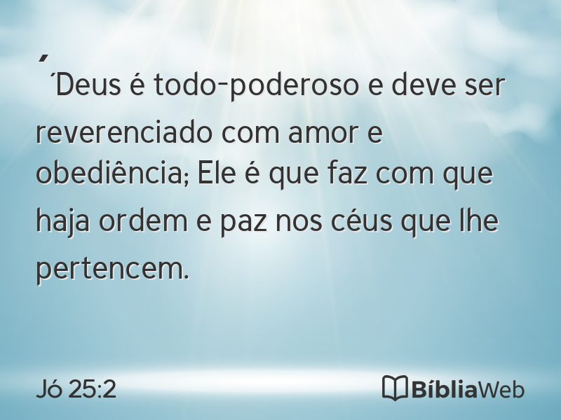 Jó 25:2 em imagem para compartilhar