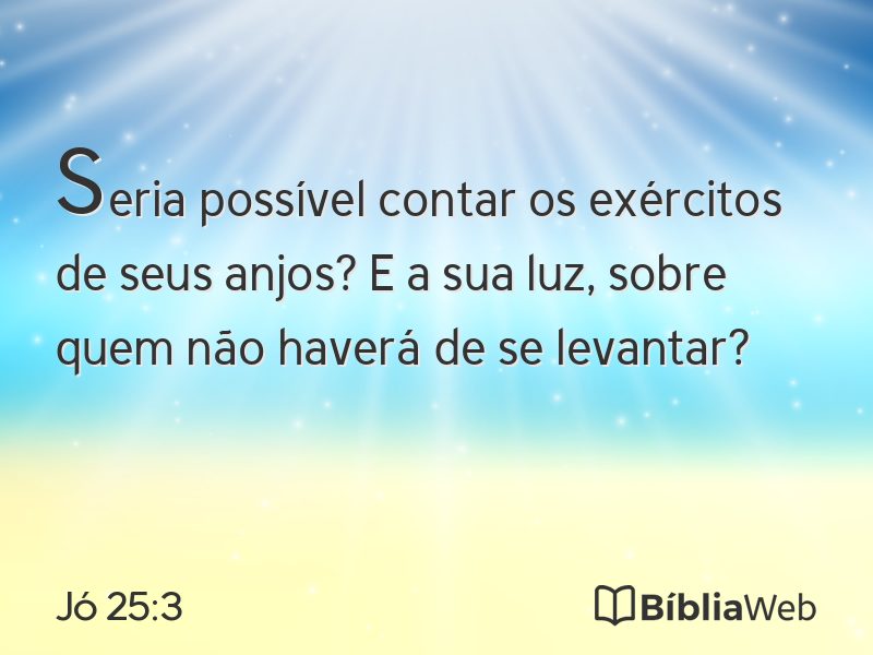 Jó 25:3 em imagem para compartilhar