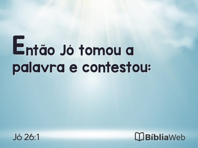 Jó 26:1 em imagem para compartilhar