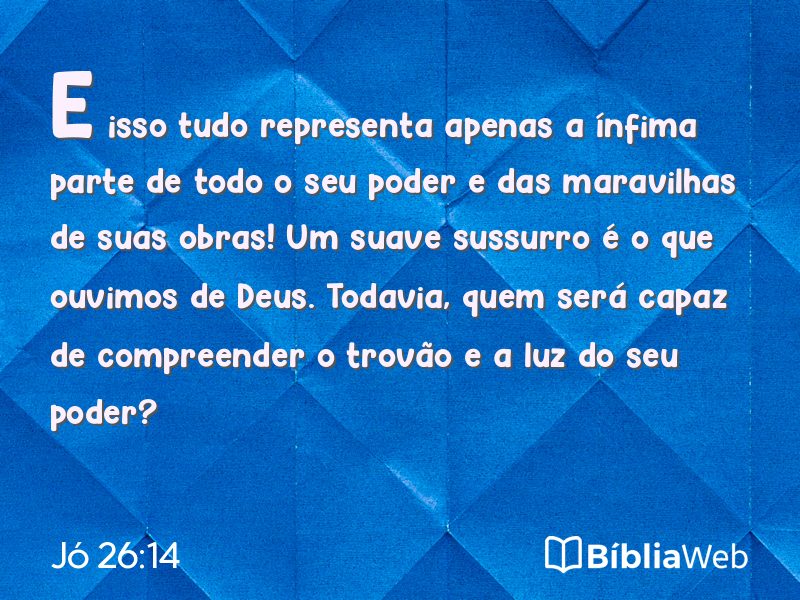 Jó 26:14 em imagem para compartilhar