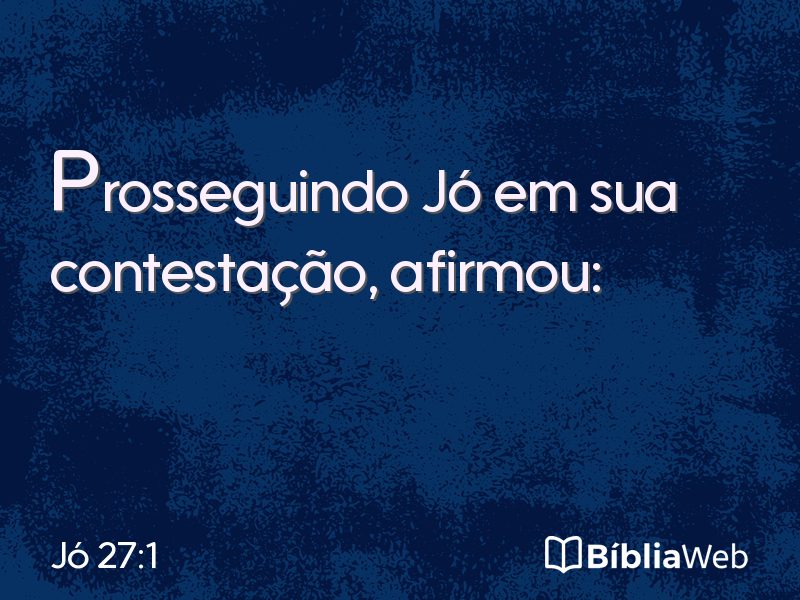 Jó 27:1 em imagem para compartilhar
