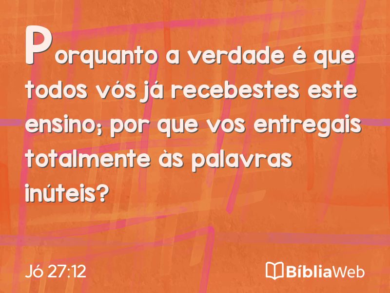 Jó 27:12 em imagem para compartilhar