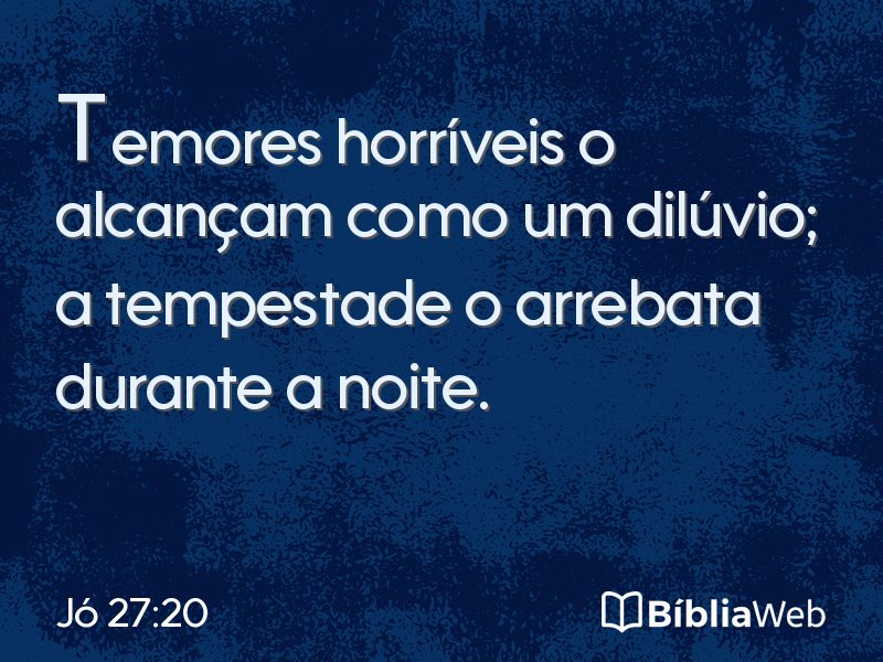 Jó 27:20 em imagem para compartilhar