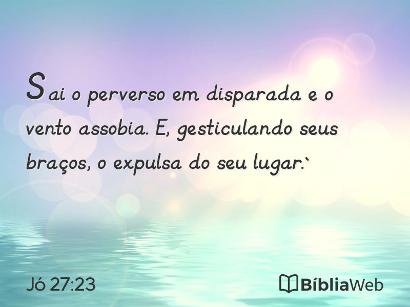 Jó 27:23 em imagem para compartilhar