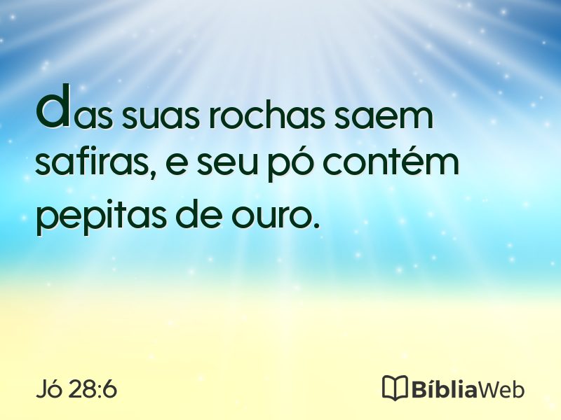 Jó 28:6 em imagem para compartilhar