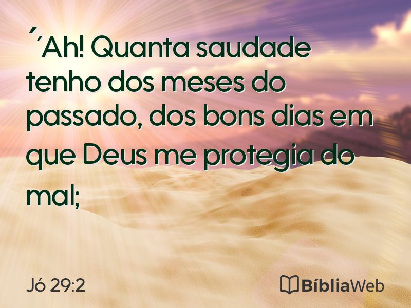 Jó 29:2 em imagem para compartilhar