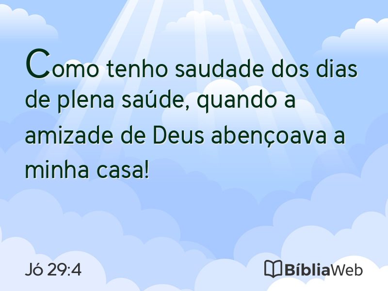 Jó 29:4 em imagem para compartilhar