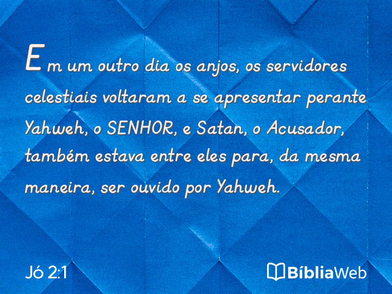 Jó 2:1 em imagem para compartilhar