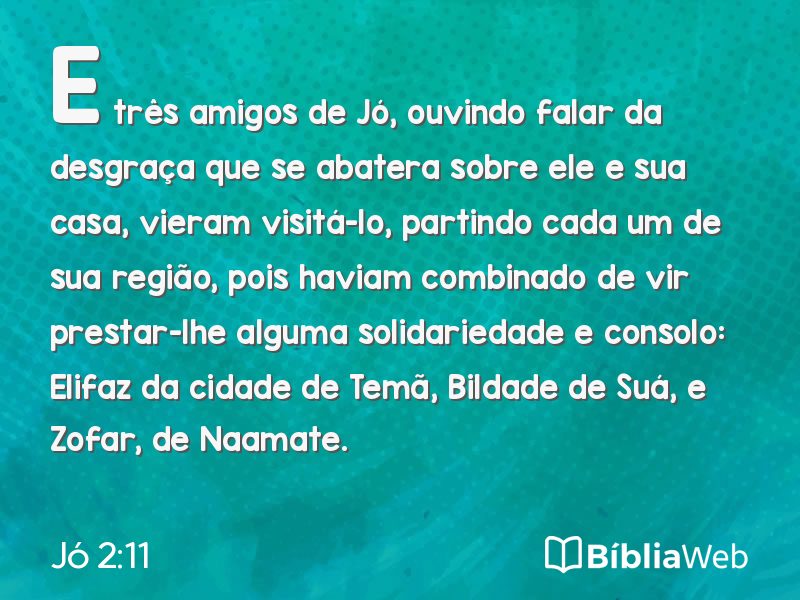 Jó 2:11 em imagem para compartilhar