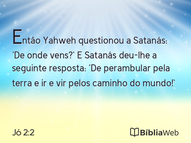 Jó 2:2 em imagem para compartilhar