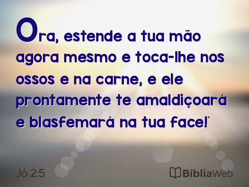 Jó 2:5 em imagem para compartilhar