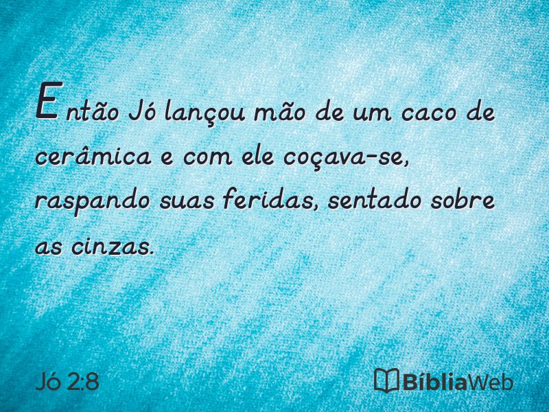 Jó 2:8 em imagem para compartilhar