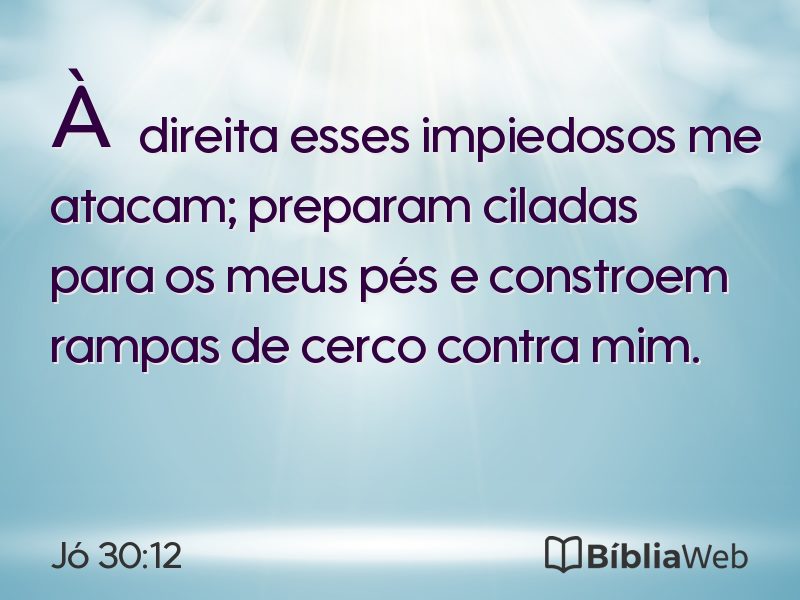Jó 30:12 em imagem para compartilhar