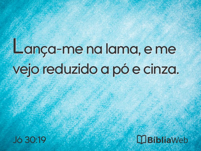 Jó 30:19 em imagem para compartilhar