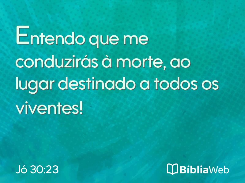 Jó 30:23 em imagem para compartilhar
