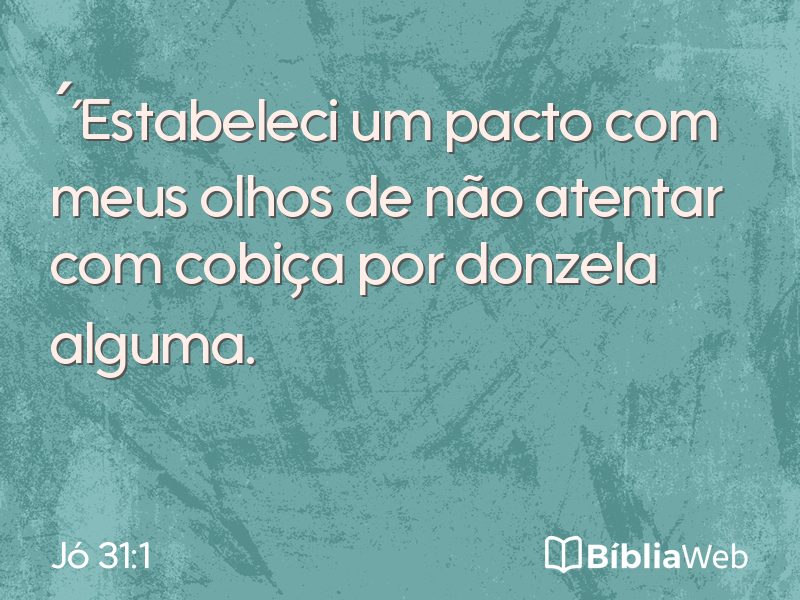 Jó 31:1 em imagem para compartilhar