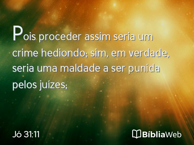 Jó 31:11 em imagem para compartilhar
