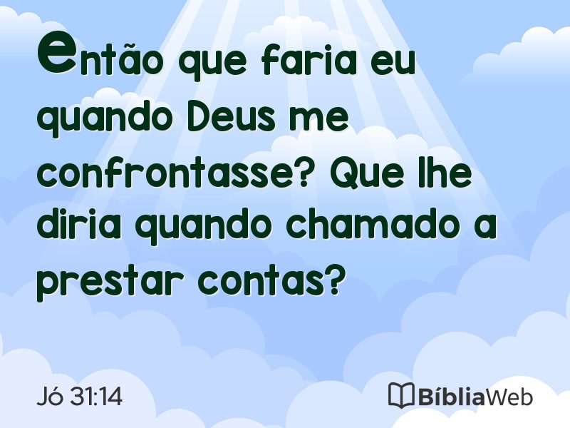 Jó 31:14 em imagem para compartilhar