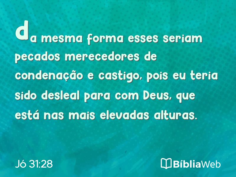Jó 31:28 em imagem para compartilhar