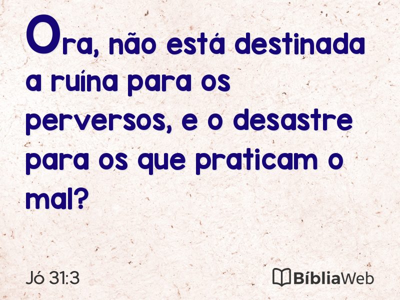 Jó 31:3 em imagem para compartilhar