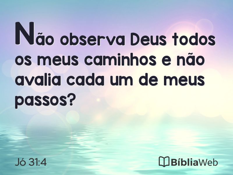 Jó 31:4 em imagem para compartilhar