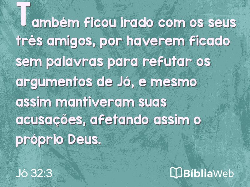 Jó 32:3 em imagem para compartilhar