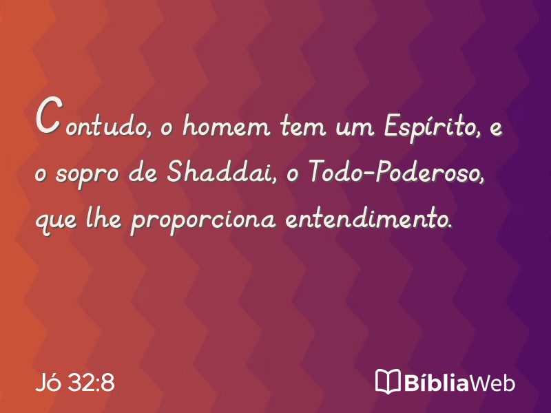 Jó 32:8 em imagem para compartilhar