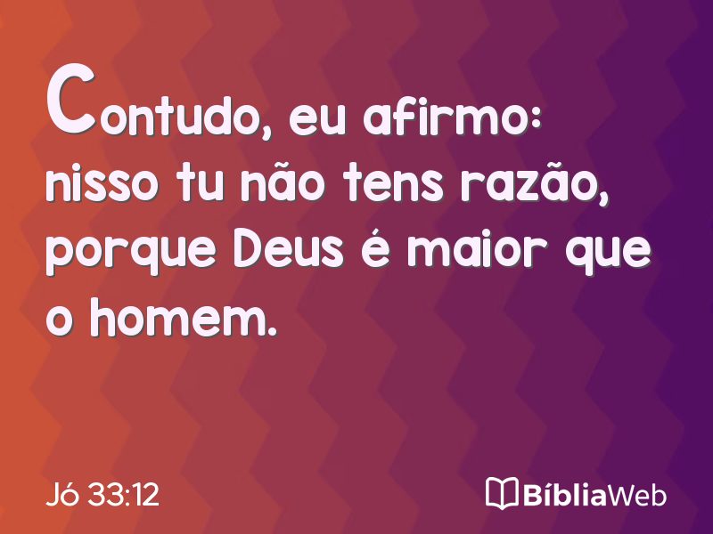 Jó 33:12 em imagem para compartilhar