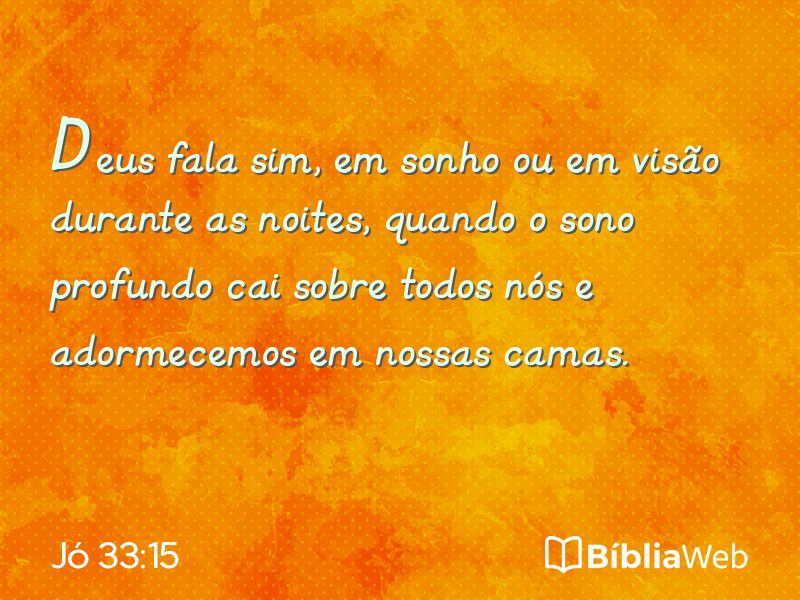 Jó 33:15 em imagem para compartilhar