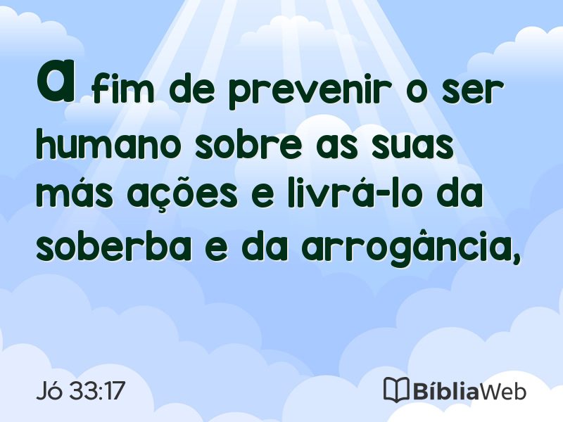 Jó 33:17 em imagem para compartilhar