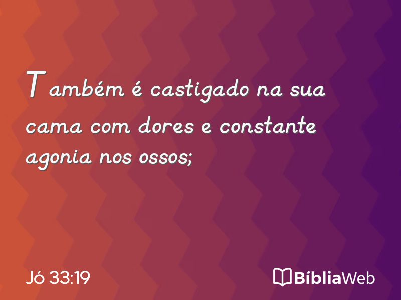 Jó 33:19 em imagem para compartilhar