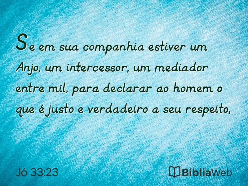 Jó 33:23 em imagem para compartilhar