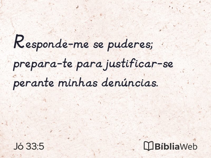 Jó 33:5 em imagem para compartilhar