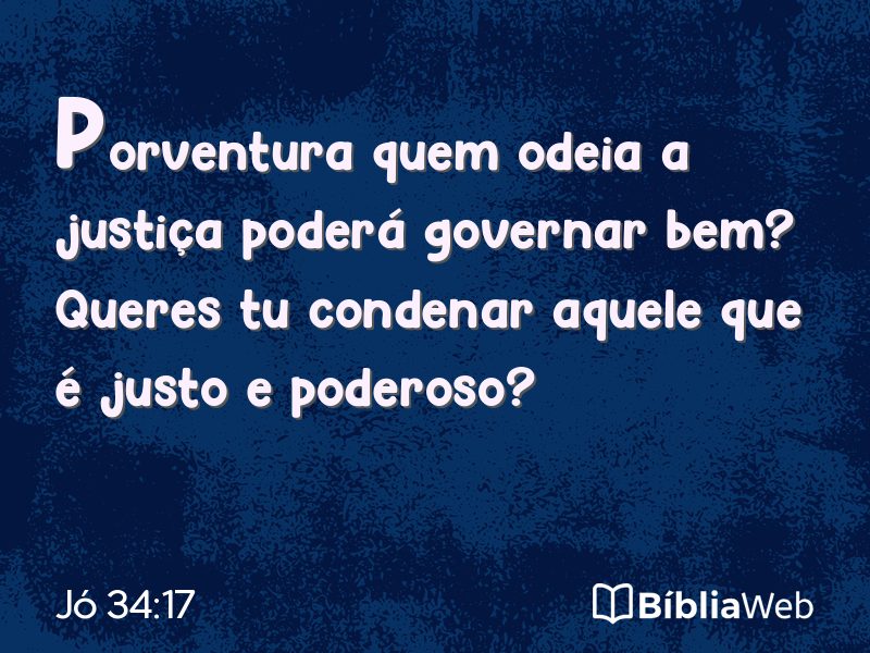 Jó 34:17 em imagem para compartilhar