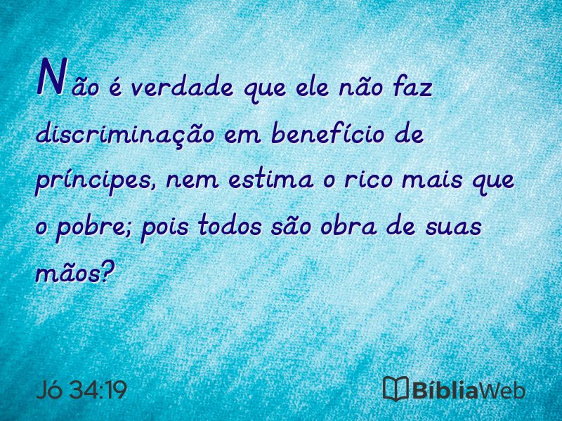 Jó 34:19 em imagem para compartilhar