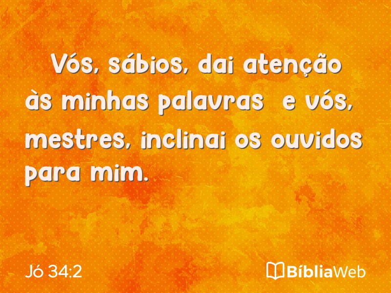 Jó 34:2 em imagem para compartilhar