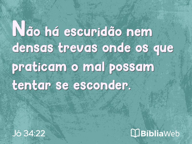 Jó 34:22 em imagem para compartilhar