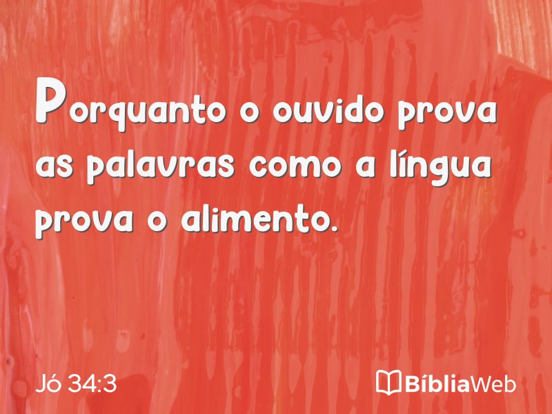 Jó 34:3 em imagem para compartilhar