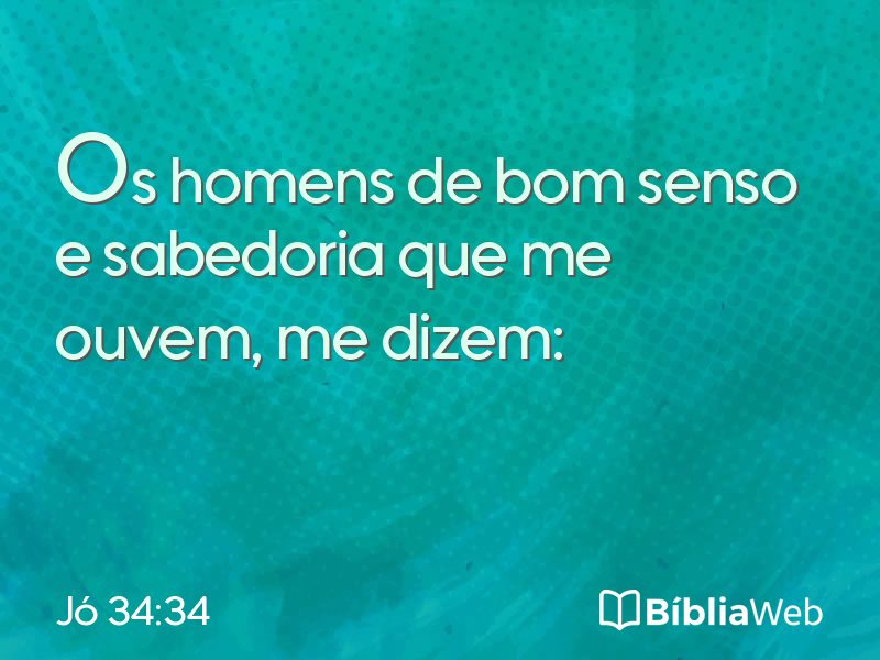 Jó 34:34 em imagem para compartilhar
