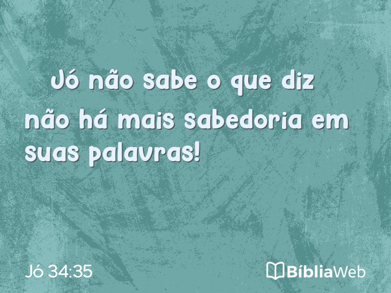 Jó 34:35 em imagem para compartilhar