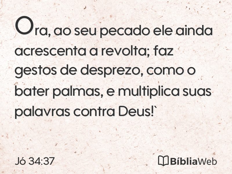 Jó 34:37 em imagem para compartilhar