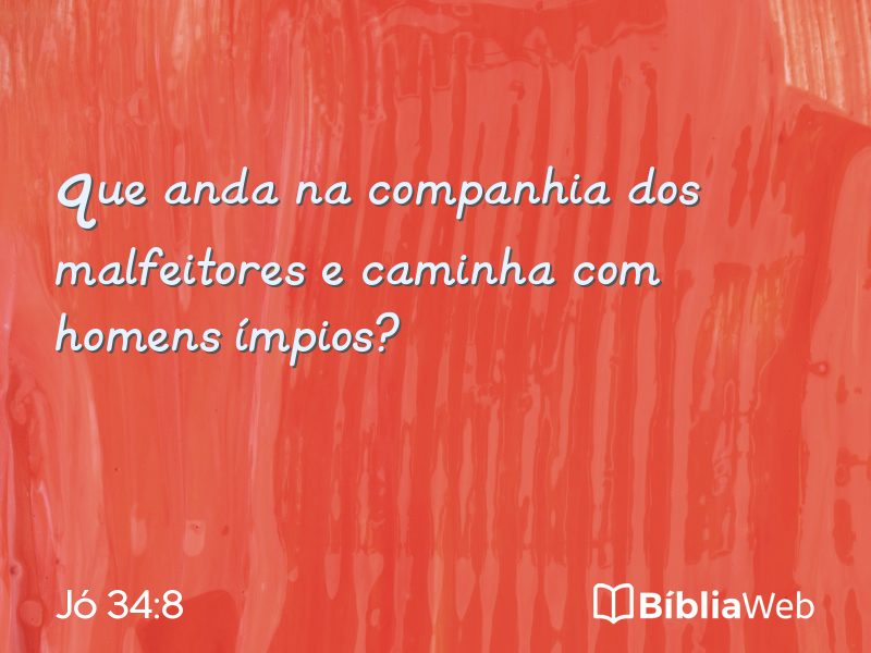 Jó 34:8 em imagem para compartilhar
